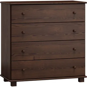 Komoda Komoda NEFTYS 7, hloubka 42 cm, masiv borovice, moření: ořech + vyzvednutí ZDARMA