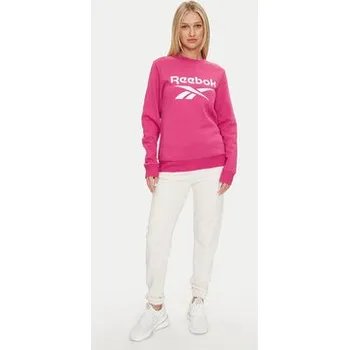 Dámská mikina Reebok Mikina Identity Big Logo Fleece Crew 100075949 Růžová Regular Fit XS