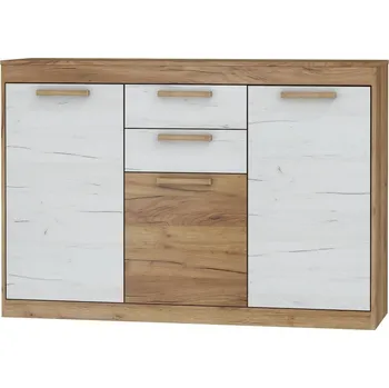 Ložnice Komoda GATTON 3D2S, craft zlatý/craft bílý, 5 let záruka + vyzvednutí ZDARMA