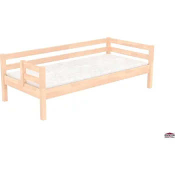 Postel Domestav DOMINO jednolůžko s děleným čelem levé - buk, mořený