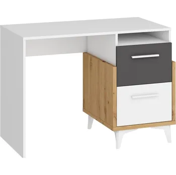 Psací stůl Psací stůl LEPON 105, dub artisan/bílá/grafit, 5 let záruka + vyzvednutí ZDARMA