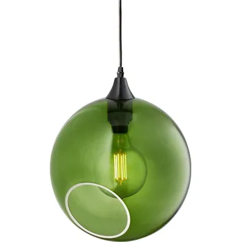 DESIGN BY US Závěsné světlo Ballroom XL, zelené zelená, zlatá, černá 1 x 40 W - Doprava zdarma