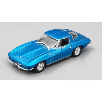 autíčko Chevrolet Corvette Sting Ray 1:43 - Superauta DeAgostini časopis s modelem #77 Chevrolet Corvette Stingray 1963 - kovový model auta z časopisu Superkary - Superauta