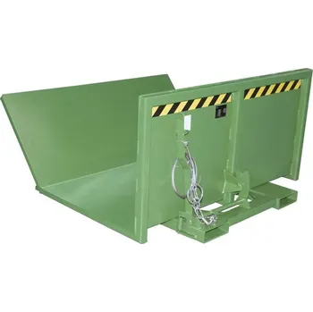 Přepravník Výklopný přepravník na dlouhý materiál, nosnost 1000 kg, d x š x v: 1440x1500x780 mm, barva zelená RAL6011