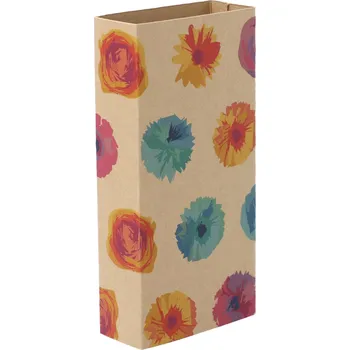 Jednorázové nádobí Reklamní CreaSleeve Kraft 227 papírový kraftový rukáv na zakázku, přírodní