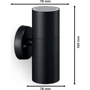 Venkovní osvětlení Venkovní nástěnné svítidlo Philips Kylis, 2 světla černá 2 x 25 W - Doprava zdarma