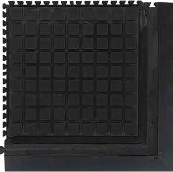 Rohožka FLOMAT Černá podlahová protiúnavová protiskluzová rohož (roh) - délka 55 cm, šířka 55 cm, výška 2 cm