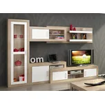 Obývací stěna GOUDINI 3, dub sonoma/bílý lesk, 5 let záruka + vyzvednutí ZDARMA