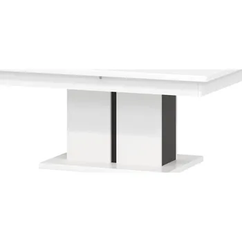 Konferenční stolek Konferenční stolek SIGOURNEY, bílá/černá + vyzvednutí ZDARMA