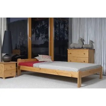 Postel Postel MAYSON 120x200 cm s roštem, masiv borovice/moření olše + vyzvednutí ZDARMA