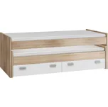 Dvojpostel NELLORE bez roštu, dub sonoma/bílá, 5 let záruka + vyzvednutí ZDARMA