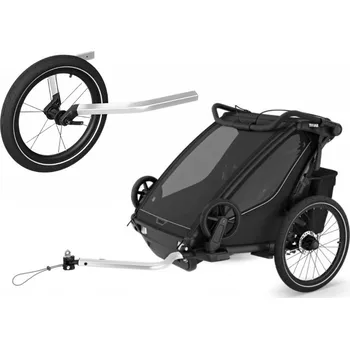 vozík za kolo Thule Chariot Sport 2 DOUBLE Black G3 + jogging kit 2 Dvoumístný multifunkční sportovní vozík za kolo