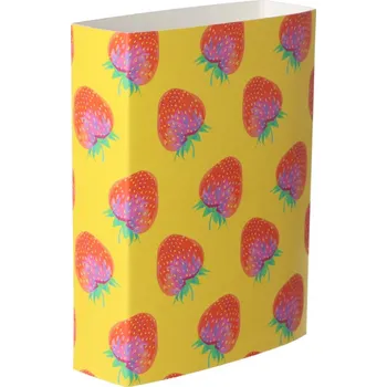 Jednorázové nádobí Reklamní CreaSleeve 149 papírový rukáv na zakázku, bílá