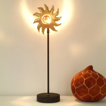 Lampička Holländer Stolní lampa Sonne zlatá hnědá, zlatá 1 x 20 W - Doprava zdarma