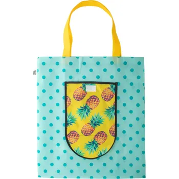 Reklamní SuboShop Fold B RPET nákupní taška na zakázku, černá