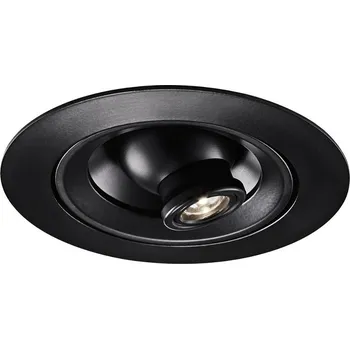 Lampička Egger Licht Egger DLS LED vestavné bodové svítidlo Riga Zooom, kulaté, černé, 2700K černá 1 x 2 W LED - Doprava zdarma