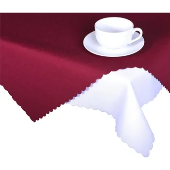 ubrus Forbyt Ubrus s nešpinivou úpravou, Jednobarevný Deštík, bordový Ubrusy: 130 x 160 cm ovál