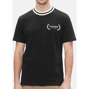 Pánské černé triko Tommy Hilfiger - Velikost M, Barva Černá 55739 MW0MW33681