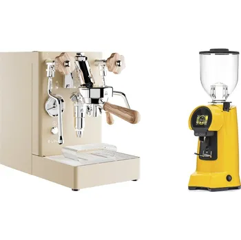 Kávovar Lelit Mara PL62X V2, gold + Eureka Helios 65, yellow