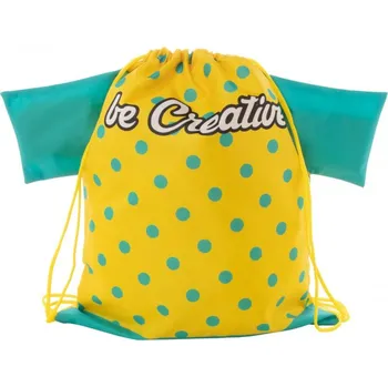 Reklamní CreaDraw T vak na stažení šňůrkou na zakázku, žlutá