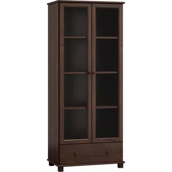 police Vitrína SAPITWA 3, masiv borovice, moření: ořech + vyzvednutí ZDARMA