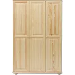 Skříň třídveřová BROSS, masiv borovice, moření: … +možnost VÝNOSU + vyzvednutí ZDARMA