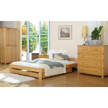 Postel Postel RAFANUS 160x200 cm s roštem, masiv borovice/moření olše + vyzvednutí ZDARMA