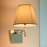 Nástěnné svítidlo FLOS KTribe W s látkovým stínidlem béžové barvy - Stínidlo - Ø 24 cm, výška 18,7 cm, montáž na stěnu - výška 15 cm, šířka 15 cm chrom, béžová 1 x 100 W - Doprava zdarma