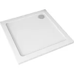 CERANO - Sprchová vanička čtvercová Piato - litý mramor - bílá lesklá - 80x80x3 cm