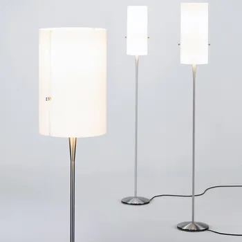 Lampička Serien Lighting serien.lighting Club M LED stojací lampa, hliník - Ø základny 24 cm; výška stínidla na lampu 45,5 cm kartáčovaný hliník, bílá 1 x 9,1 W LED up + 2 x 4,5 W LED down - Doprava zdarma