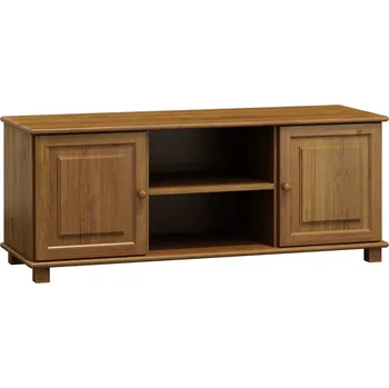 Televizní stolek RTV stolek TAMONAD 1, šíře 118 cm, masiv borovice, moření: dub + vyzvednutí ZDARMA