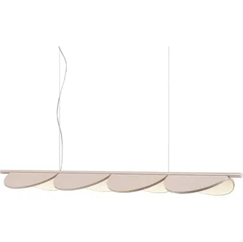 FLOS Almendra Linear LED závěsné 4 zdroje, růžová - baldachýn - délka 79,9 cm, šířka 7 cm, výška 3,9 cm růžový LED celkem 60 W - Doprava zdarma
