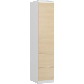 Šatní skříň Skříň ZAIRE 1D2S, alpská bílá/dub vincenzo + vyzvednutí ZDARMA