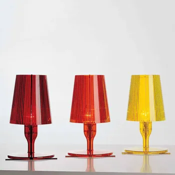 Lampička Kartell Take designová stolní lampa, jantarová 1 x 28 W - Doprava zdarma