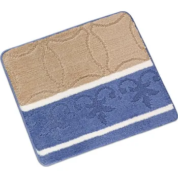 Koupelnová předložka Bellatex BANY 60x50 cm - bez výkroje Modrá,Béžová