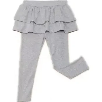 Dívčí legíny Dětské legíny se sukní bavlněné šedé