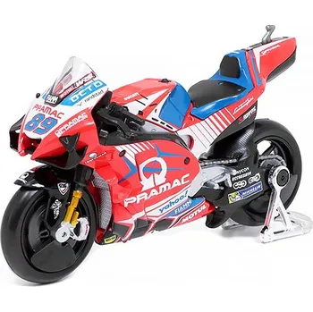autíčko Ducati Desmosedici GP 2021 #89 Jorge Martin Pramac racing 1:18 - Maisto Ducati Desmosedici GP21 No.89 Pramac racing J. Martin - model motorky