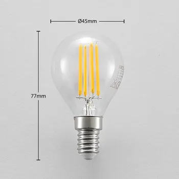 Lampička Arcchio LED žárovka E14 P45, 4W, čirá, 2 700K, stmívatelná, sada 2 kusů