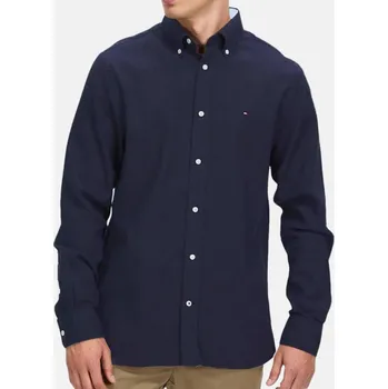 Pánská košile Tmavě modrá košile Tommy Hilfiger - Velikost 2XL, Barva Modrá 55687 MW0MW25037