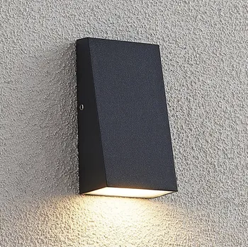 Venkovní osvětlení Lucande Adarey LED nástěnné světlo, IP54 tmavě šedá (RAL 7024) 1 x 3 W LED - Doprava zdarma