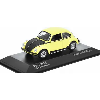 autíčko Volkswagen 1303 S Beetle Maggiolino 1:43 VW 1303 S Beetle Maggiolino 1973 Žluto-černý závodník - kovový model