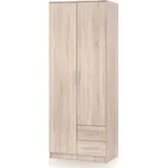 Skříň RYDER 2S, dub sonoma + vyzvednutí ZDARMA