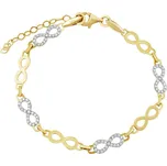 Zlatý náramek ze žlutého zlata Tina zdobený infinity a Brilliance Zirconia