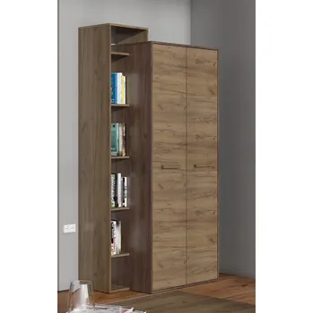 Šatní skříň Skříň DORINDA 2D levá, craft tobaco/craft zlatý, 5 let záruka + vyzvednutí ZDARMA