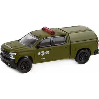 autíčko Chevrolet Silverado LT Trail Boss Z71 2021 Police 1:64 Chevrolet Silverado Z71 Policie - kovový model 1/64