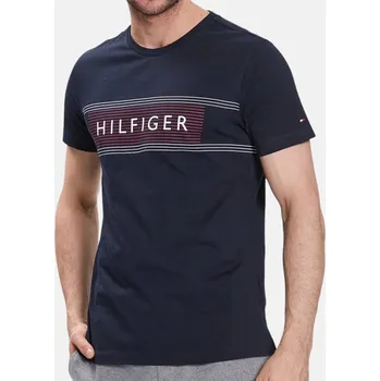 Pánské tričko Pánské modré triko Tommy Hilfiger - Velikost S, Barva Modrá 55760 mw0mw30035