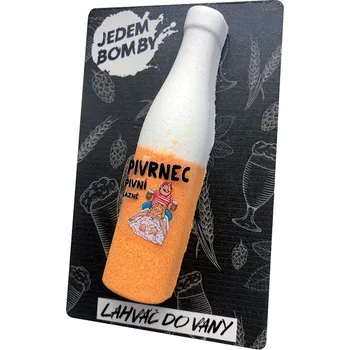 bomba do koupele Pivrnec šumivá pěnivá bomba do koupele 80 g – lahváč