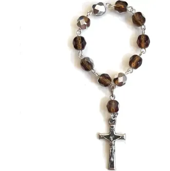 Růženec Desátek - hnědošedý, perličky