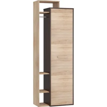 Šatní skříň Skříň DORINDA 1D levá, dub sonoma tmavý/dub sonoma, 5 let záruka + vyzvednutí ZDARMA