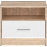MARIONET noční stolek, dub sonoma/bílá, 5 let záruka + vyzvednutí ZDARMA